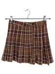 Vorschaubild 1 von Faltenrock Damen Braun Gr. 36/S Polyester Viskose Elasthan Preppy