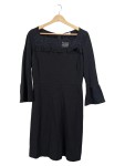 Vorschaubild 1 von Cocktailkleid Damen Gr. 46/3XL Schwarz Viskose Uni Elegant 3/4-Arm