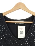 Vorschaubild 3 von Damen Top Gr. 48 Schwarz Strassbesatz Mesh Glamourös