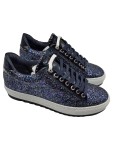 Vorschaubild 1 von Sneaker low Damen Gr. 36 Blau Synthetik Schnürung Glamourös Uni
