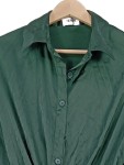 Vorschaubild 4 von Blusenkleid Damen Gr. 34/XS Grün Polyester Uni Elegant Party Herbst/Winter