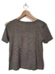 Vorschaubild 2 von T-Shirt Damen Gr. 36/S Oliv Baumwolle Geometrisch Casual Kurzarm Freizeit