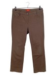 Vorschaubild 1 von Stoffhose Damen Gr. W33/42/XL Braun Baumwolle Uni Casual Alltag Knopf