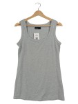 Vorschaubild 1 von Unterhemd Damen Grau Gr. L Baumwolle Meliert Basic Ärmellos Alltag
