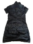 Vorschaubild 2 von Jeanskleid Damen Gr. 36 S Kurzarm Hemdkleid Blau