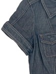 Vorschaubild 4 von Jeanskleid Damen Gr. 36 S Kurzarm Hemdkleid Blau