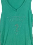 Vorschaubild 2 von Damen Tank Top Strass Logo Grün Gr. S 36 V-Ausschnitt