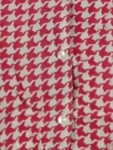 Vorschaubild 3 von Bluse Damen Gr. 44 Rot Viskose Geometrisch Klassisch Langarm Knopf