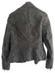Vorschaubild 2 von Lederjacke Damen Grau Gr. 36/S Polyurethan Viskose Uni Urban Langarm