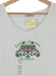 Vorschaubild 2 von Top Damen Gr. 40/L Weiß Baumwolle Florales Muster Casual Ärmellos Freizeit