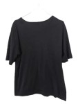 Vorschaubild 2 von T-Shirt Damen Gr. 44 Blau Baumwolle Uni Casual Kurzarm Alltag Strasssteine