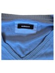 Vorschaubild 2 von Pullover Herren Blau Gr. 52/L Baumwolle Uni Klassisch Langarm