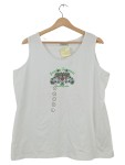Vorschaubild 1 von Top Damen Gr. 40/L Weiß Baumwolle Florales Muster Casual Ärmellos Freizeit