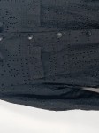 Vorschaubild 4 von Strickjacke Damen Schwarz Gr. 34/XS Baumwolle Lochmuster Feminin Langarm