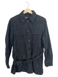 Vorschaubild 1 von Strickjacke Damen Schwarz Gr. 34/XS Baumwolle Lochmuster Feminin Langarm