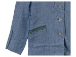 Vorschaubild 4 von Trachtenjacke Damen Blau Gr. 40/L Viskose Acetat Uni Langarm