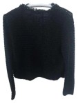 Vorschaubild 5 von Strickjacke Damen Gr. 36/S Schwarz Strukturmuster Elegant Langarm