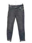 Vorschaubild 1 von Damen Jeans Hose Skinny Grau Gr. 30 Nieten Zipper Details