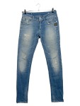 Vorschaubild 1 von Ripped Jeans Damen Gr. W26/34/XS Blau Baumwolle Uni Streetwear 40 cm