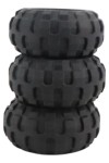 Vorschaubild 2 von Bausteine 3x Räder Reifen Set Schwarz Grau Offroad