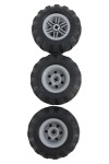 Vorschaubild 1 von Bausteine 3x Räder Reifen Set Schwarz Grau Offroad