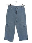 Vorschaubild 1 von Cargo Shorts Kinder Gr. 164 Blau Baumwolle Uni Casual Freizeit Capri