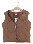 Vorschaubild 1 von Leichte Weste Kinder Gr. 134 Braun Baumwolle Uni Casual Ärmellos