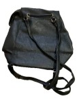 Vorschaubild 4 von Rucksack Damen Schwarz Polyurethan Uni Casual Alltag Knopf Mittel