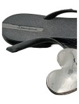 Vorschaubild 3 von Zehentrenner Damen Gr. 38 Schwarz Kunststoff Slip-On Feminin Freizeit