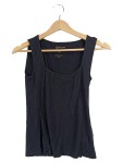 Vorschaubild 1 von Unterhemd Damen Schwarz Gr. XS Viskose Uni Basic Ärmellos Alltag