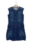 Vorschaubild 1 von Jeanskleid Kinder Blau Gr. 152 Baumwolle Uni Casual Alltag Frühjahr/Sommer