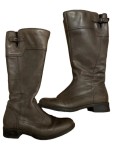 Vorschaubild 2 von Stiefel Damen Gr. 38 Grau Leder Reißverschluss 2 cm Klassisch Alltag Uni