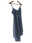 Vorschaubild 2 von Freizeitkleid Damen Blau Gr. 38/M Polyester Uni Feminin Frühjahr/Sommer