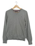 Vorschaubild 1 von Pullover Herren Grau Gr. 50/M Baumwolle Meliert Langarm