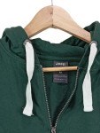 Vorschaubild 2 von Kapuzenpullover Herren Grün Gr. 50/M Baumwolle Uni Casual Langarm Freizeit