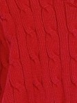 Vorschaubild 3 von Kinder Pullover Zopfstrick Rot Gr. 128 Baumwolle