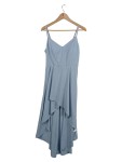 Vorschaubild 1 von Freizeitkleid Damen Blau Gr. 38/M Polyester Uni Feminin Frühjahr/Sommer