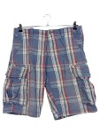 Vorschaubild 1 von Cargo Shorts Herren Blau Gr. W33/50/L Baumwolle Kariert Casual 44 cm
