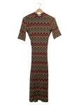 Vorschaubild 1 von Freizeitkleid Damen Gr. 34/XS Mehrfarbig Polyester Geometrisch Retro