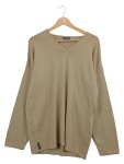 Vorschaubild 1 von Pullover Herren Beige Gr. 52/L Wolle Merino Uni Klassisch Langarm