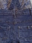 Vorschaubild 3 von Jeanskleid Kinder Blau Gr. 92 Baumwolle Uni Casual Alltag Schnallen