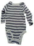 Vorschaubild 1 von Simple Joy by Carter's Baby Body Langarm Gestreift Gr. 62 Grau