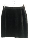 Vorschaubild 1 von A-Linienrock Damen Gr. 40/L Schwarz Baumwolle Uni Elegant Midirock