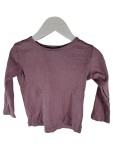 Vorschaubild 1 von Langarmshirt Kinder Gr. 92 Lila Baumwolle Rippstrick Basic Alltag