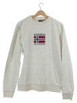 Vorschaubild 1 von Sweatshirt Herren Gr. 46/S Weiß Baumwolle Logo-Print Streetwear