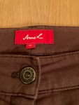 Vorschaubild 4 von Stoffhose Damen Gr. W33/42/XL Braun Baumwolle Uni Casual Alltag Knopf