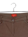 Vorschaubild 3 von Stoffhose Damen Gr. W33/42/XL Braun Baumwolle Uni Casual Alltag Knopf
