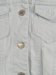 Vorschaubild 4 von Jeansjacke Damen Weiß Gr. 36/S Baumwolle Uni Casual Langarm Freizeit