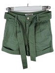 Vorschaubild 1 von Shorts Damen Gr. W25/34/XS Grün Baumwolle Uni Casual Freizeit