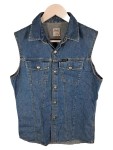 Vorschaubild 1 von Jeansjacke Damen Blau Gr. 36/S Baumwolle Uni Vintage Ärmellos Freizeit